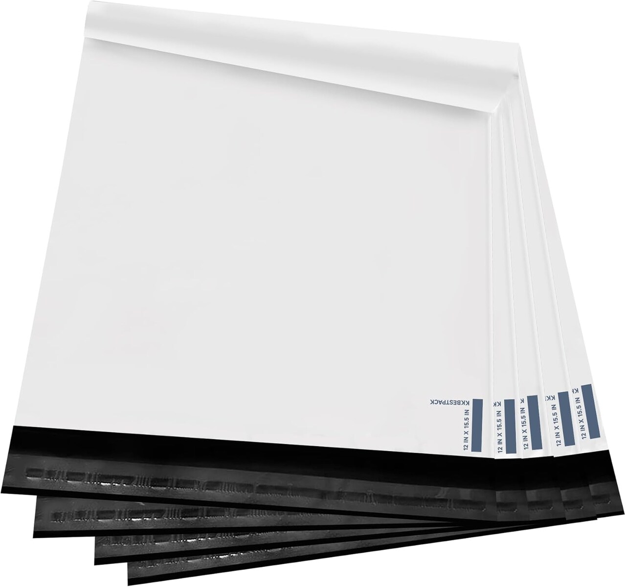 Poly Mailers Shipping Envelope Self Sealing Bags (12x15.5 100pc),White